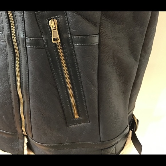 CHLOE LEATHER & SHEARLING VEST MED - Picture 11 of 12